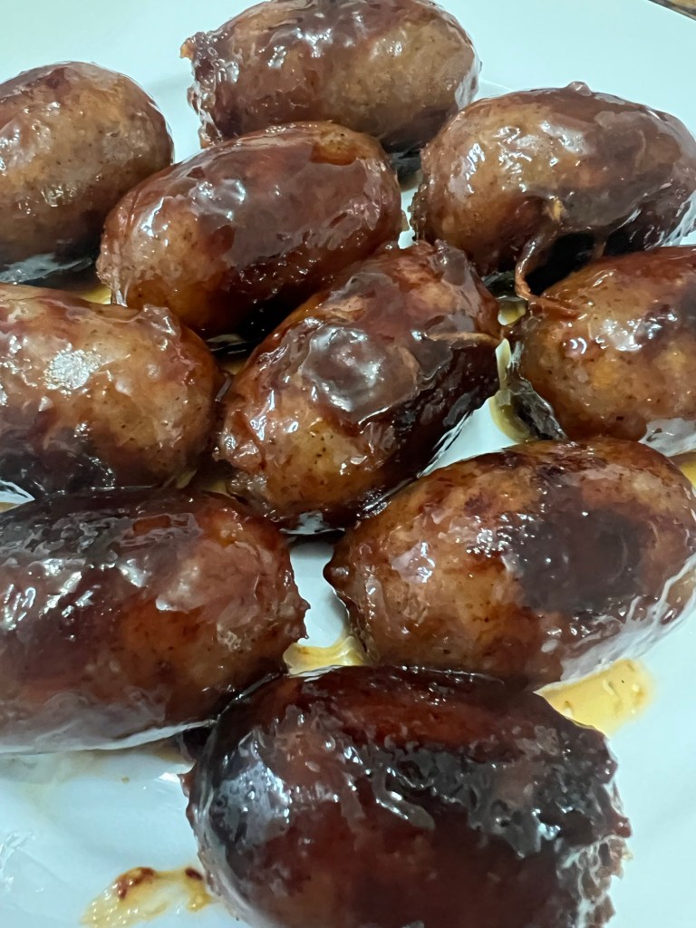Beef longganisa cooking in its own fat