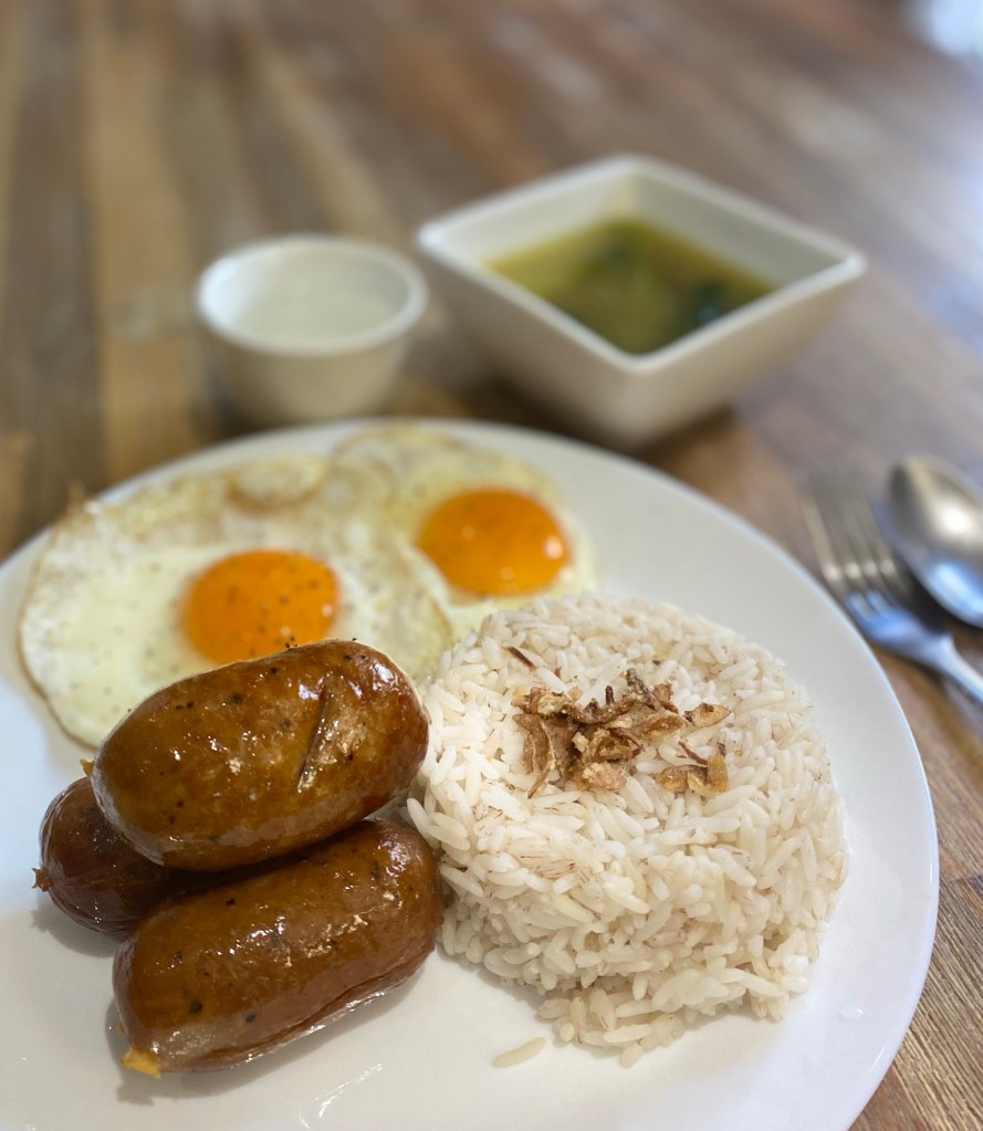 The finished Longsilog plate