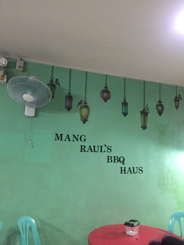 The Mang Raul's BBQ Haus wall sign