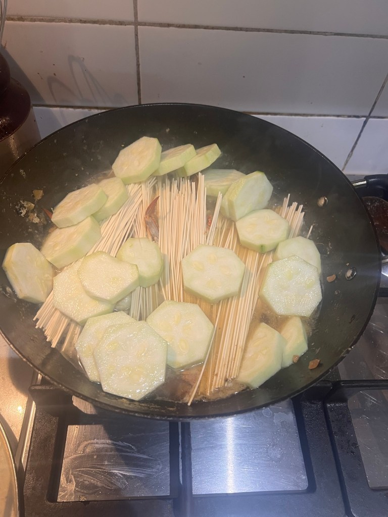Patola and noodles added